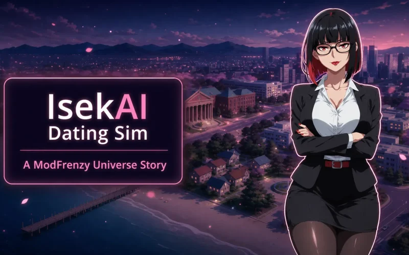 IsekAI Dating Sim: A ModFrenzy Universe Story cover 0.1.1 – Godot adult game by ModFrenzy free download