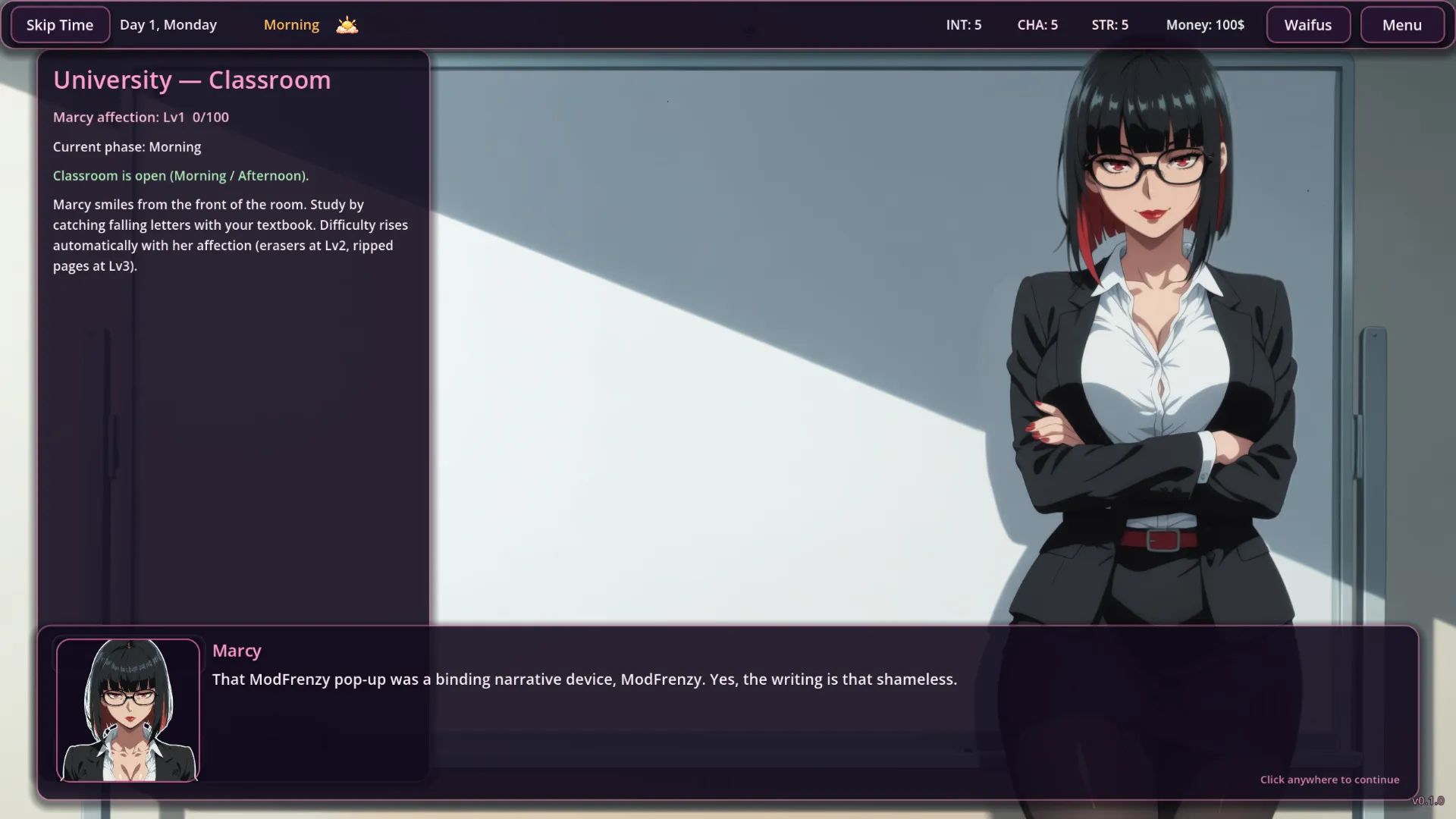 IsekAI Dating Sim: A ModFrenzy Universe Story gameplay screenshot 4 (Godot adult game) by ModFrenzy – free download
