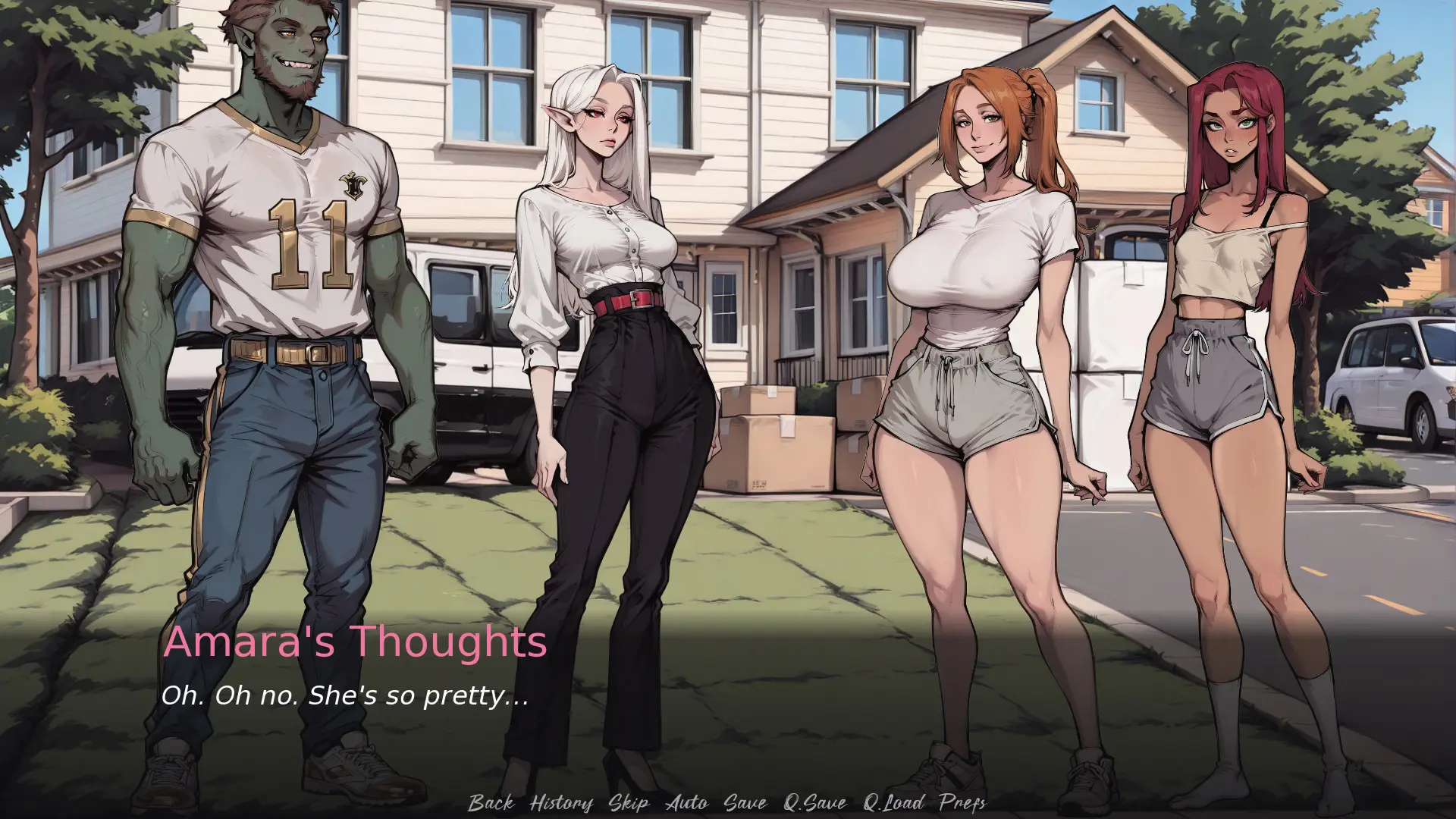 Homecoming gameplay screenshot 1 (Ren'Py adult game) by luminalewd – free download