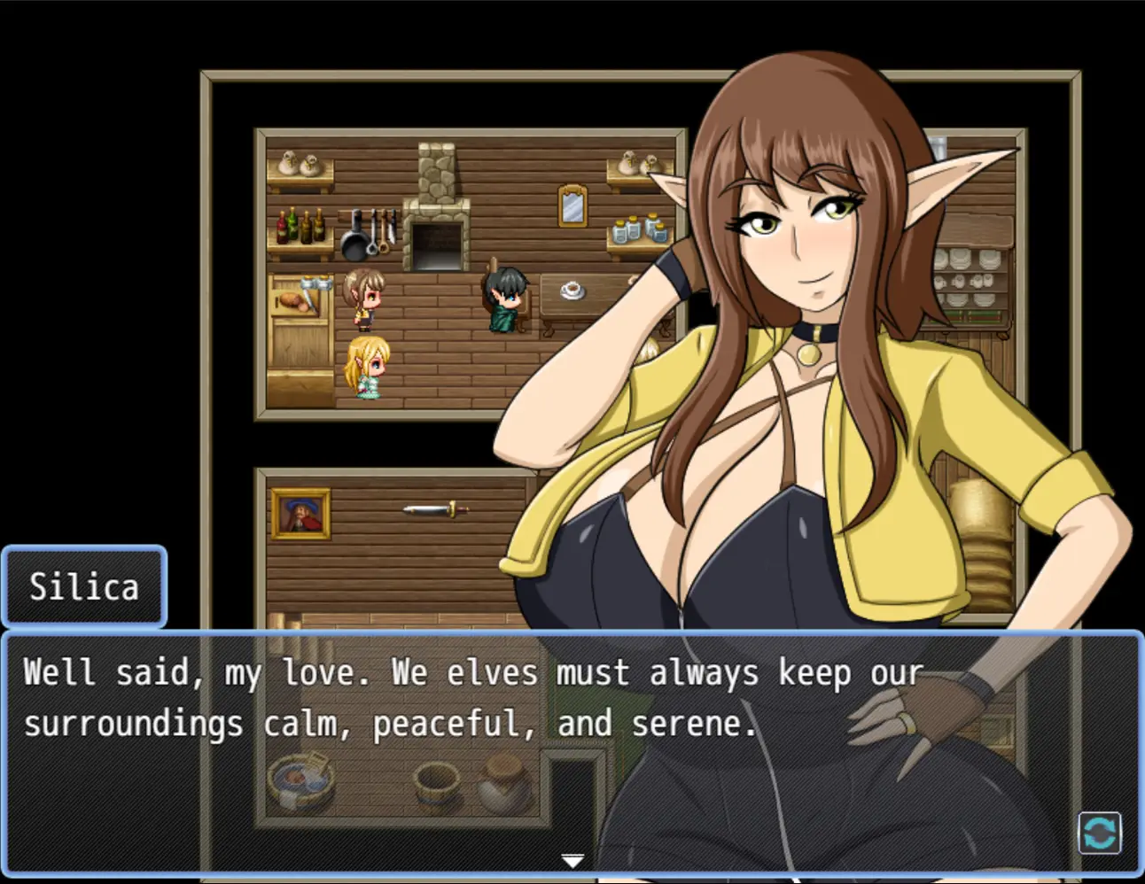 Whispers of the Dark Elf 2 gameplay screenshot 5 (RPGM adult game) by Darthz – free download