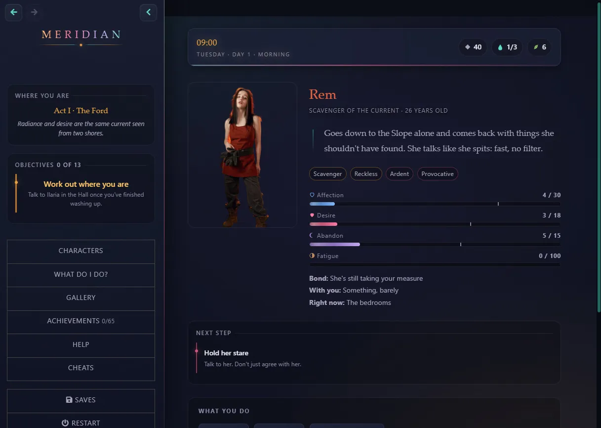 Meridian gameplay screenshot 5 (HTML adult game) by MGHdev – free download