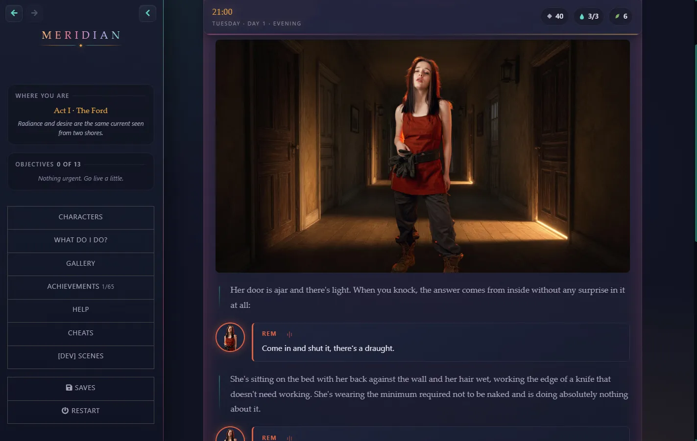 Meridian gameplay screenshot 6 (HTML adult game) by MGHdev – free download