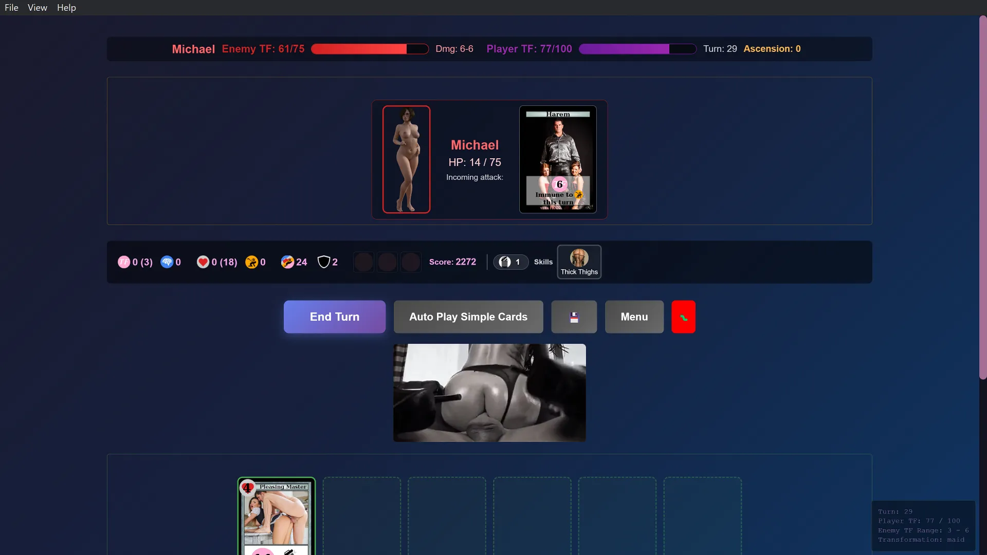 TF Card Battle Remake gameplay screenshot 8 (Others adult game) by UndertableGaming – free download