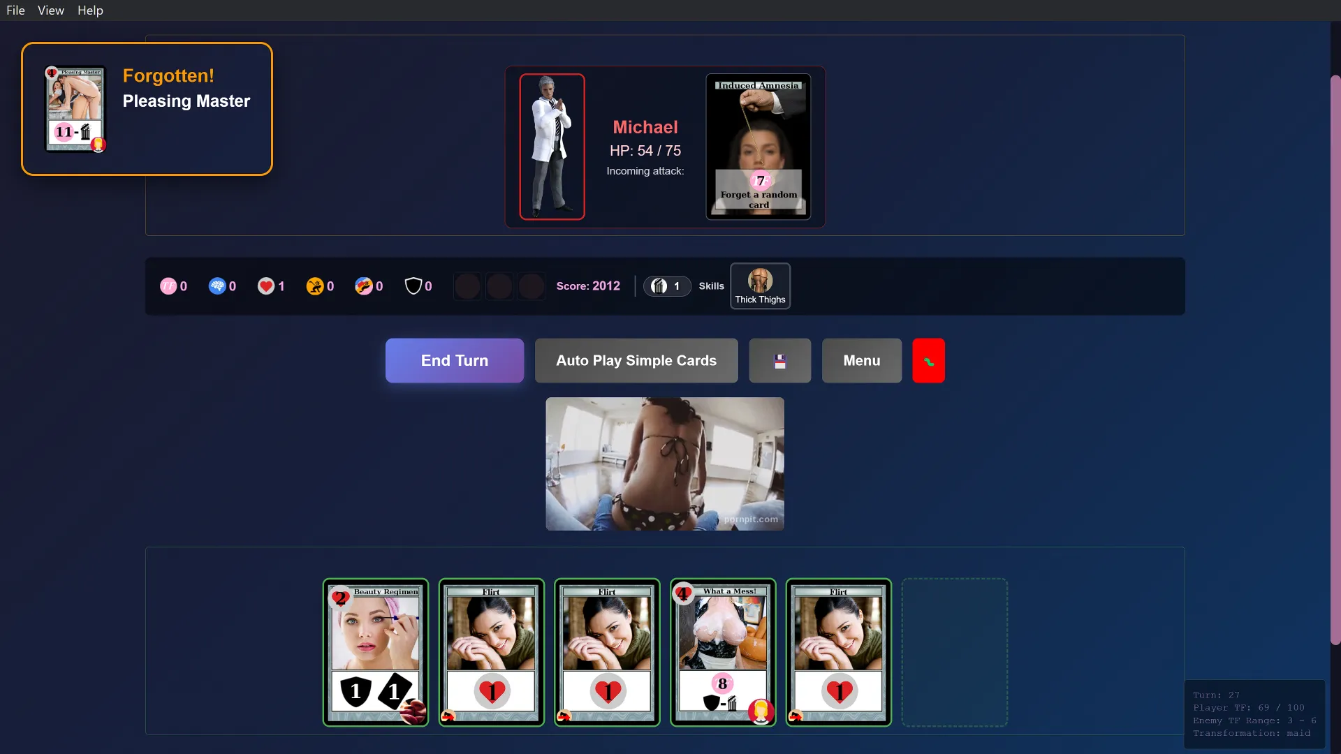 TF Card Battle Remake gameplay screenshot 5 (Others adult game) by UndertableGaming – free download