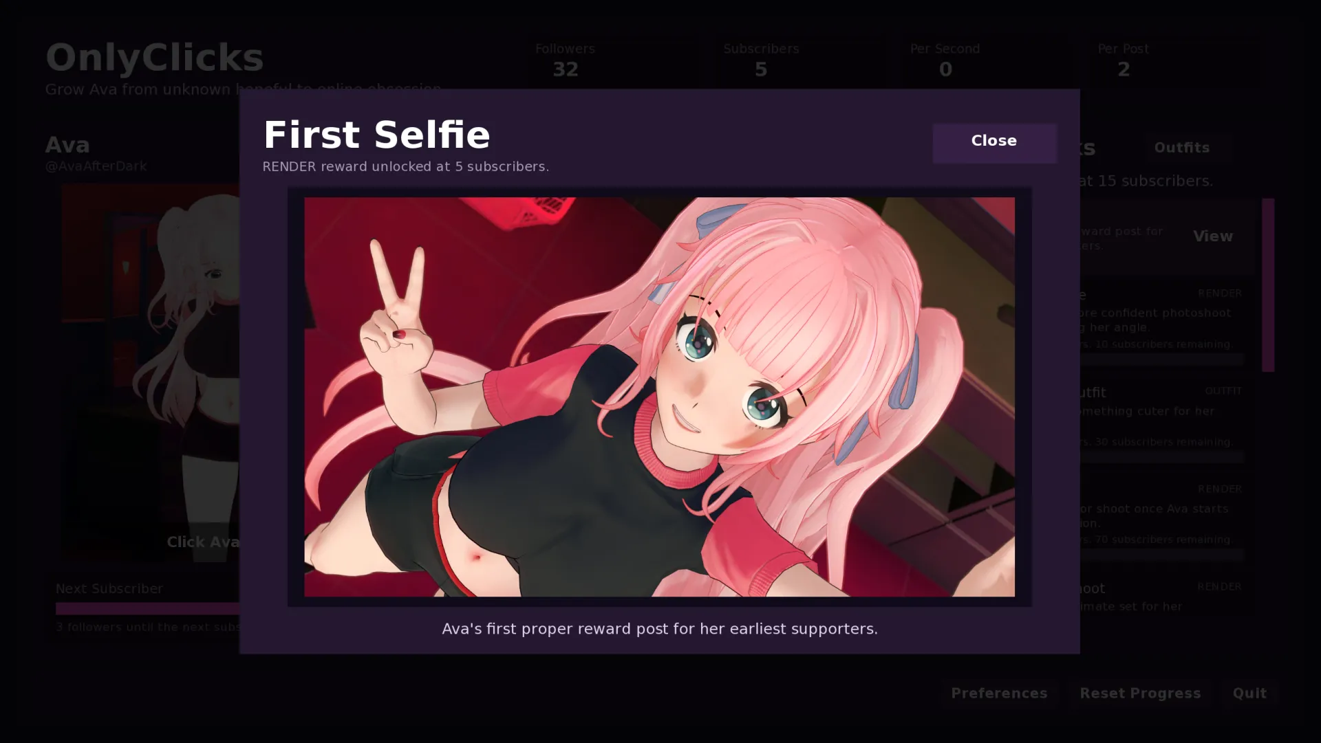 OnlyClicks gameplay screenshot 3 (Ren'Py adult game) by RumiGames – free download