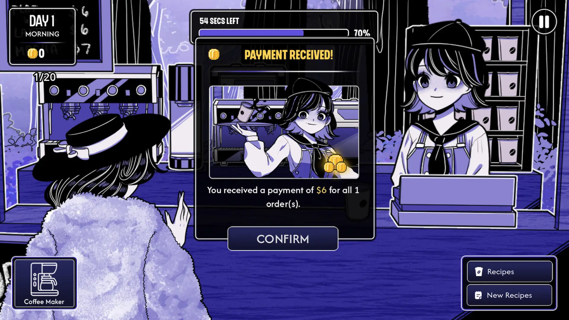 Anomaly Cafe gameplay screenshot 7 (Godot adult game) by HoruBrain – free download