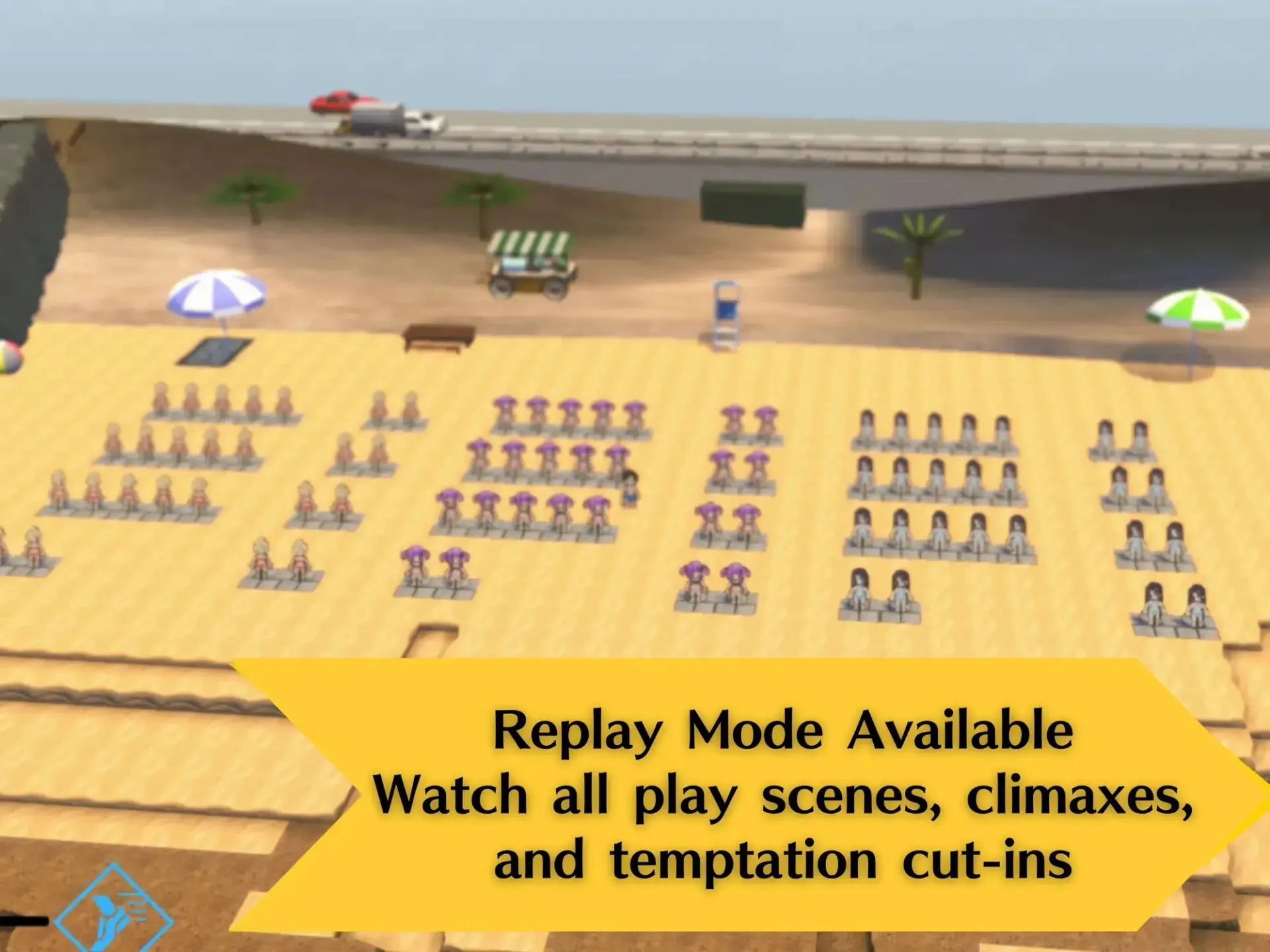 Isekai Beach (Live 2D! Run from Horny Girls!) gameplay screenshot 3 (Others adult game) by tokitama – free download
