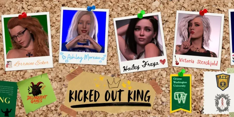 Kicked Out King cover Episode 1 - Demo – Ren'Py adult game by Delinquent Games free download