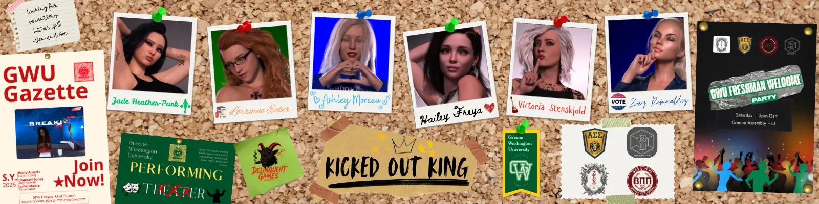 Kicked Out King cover Episode 1 - Demo – Ren'Py adult game by Delinquent Games free download