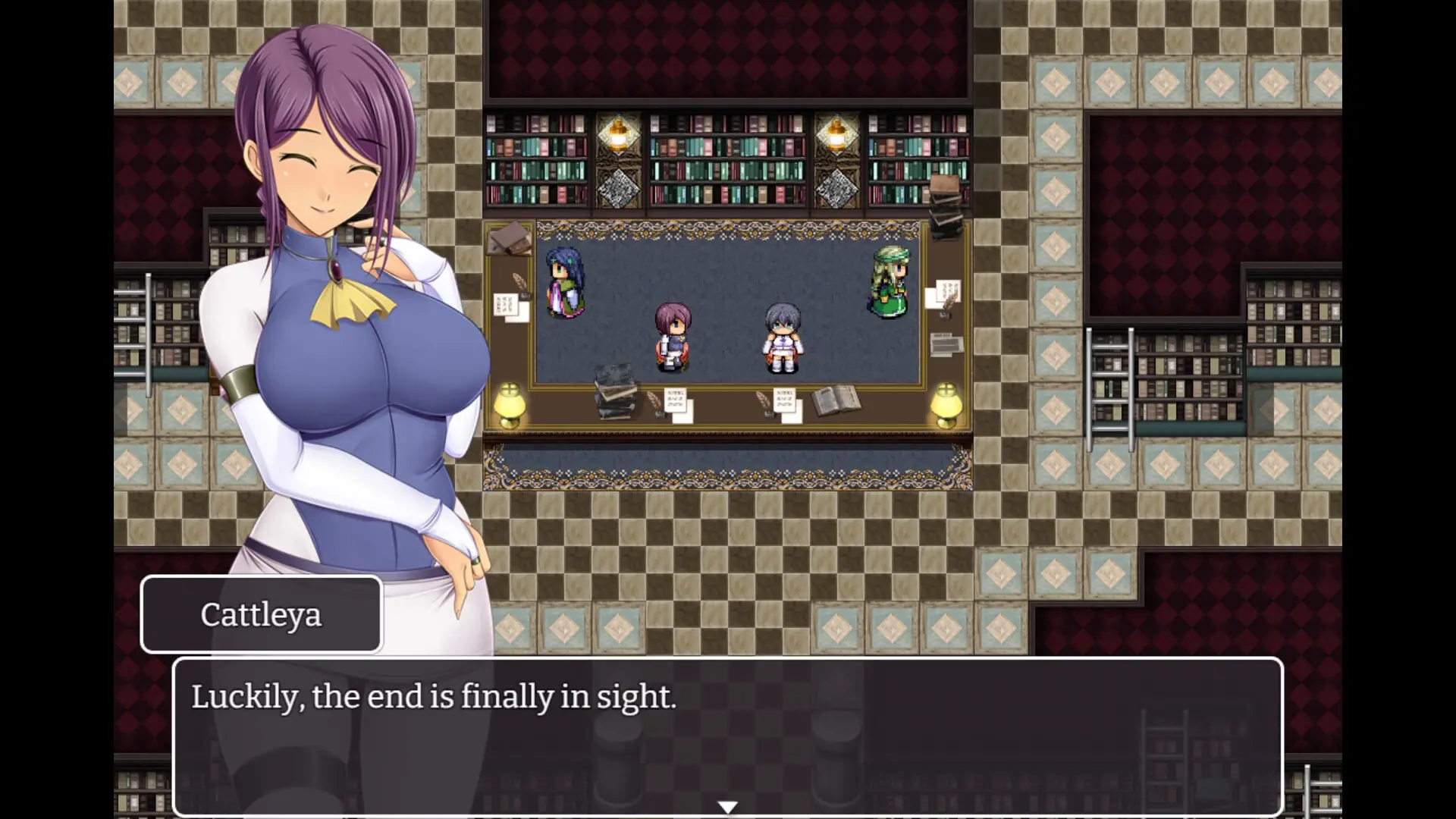 The Forbidden Tomes of Olipos gameplay screenshot 3 (RPGM adult game) by Konjikineko – free download