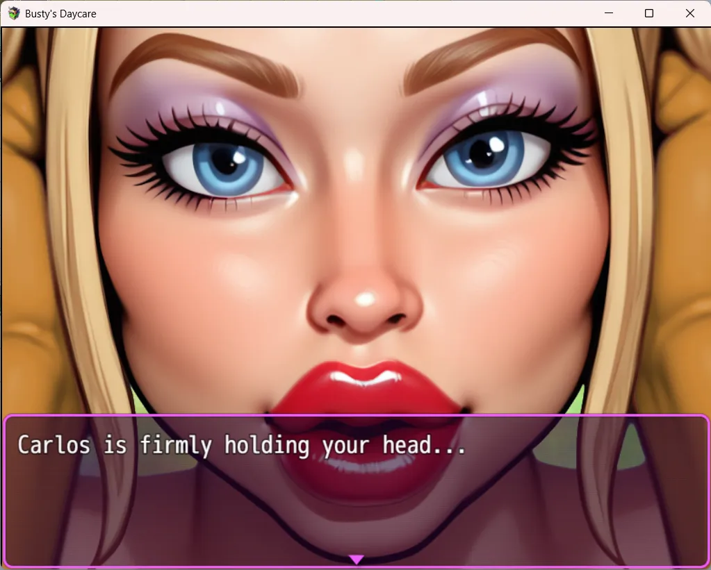 Busty’s Daycare gameplay screenshot 1 (Ren'Py adult game) by Melinda2424 – free download