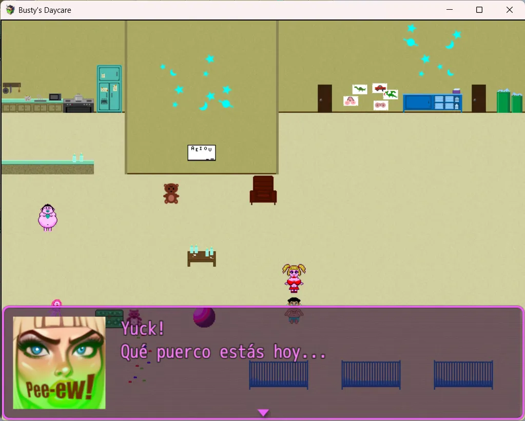 Busty’s Daycare gameplay screenshot 3 (Ren'Py adult game) by Melinda2424 – free download