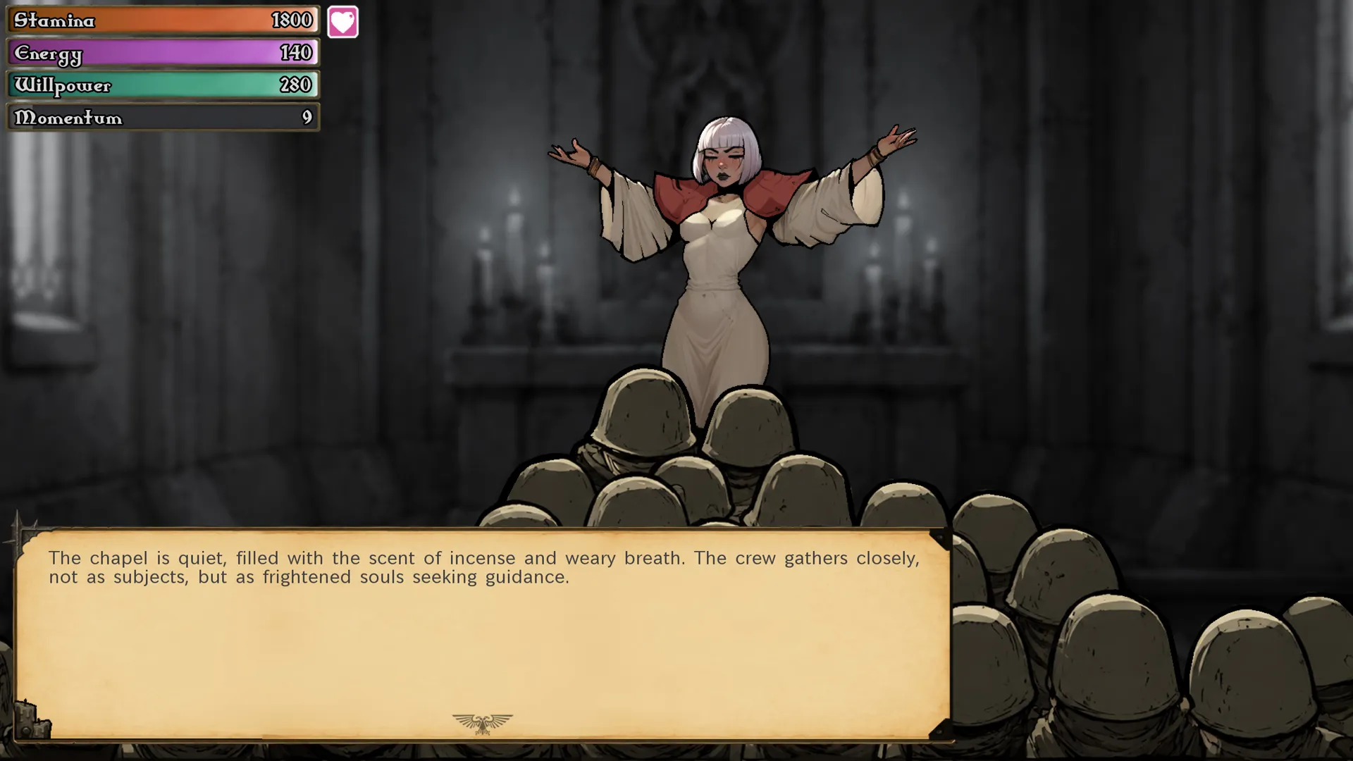 Saintly Corruption gameplay screenshot 1 (Ren'Py adult game) by LUMMI – free download