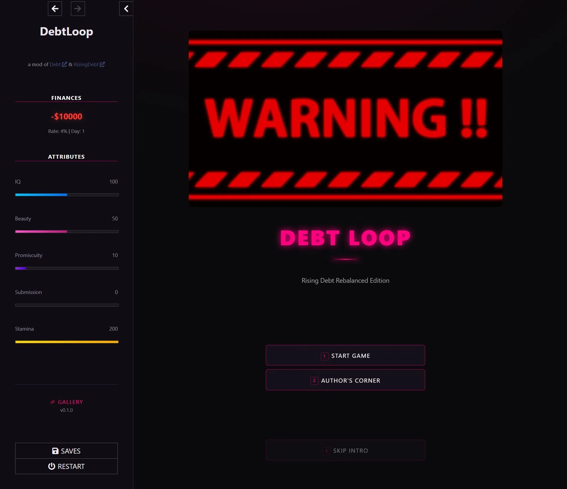 DebtLoop gameplay screenshot 4 (HTML adult game) by YellowArachnid – free download