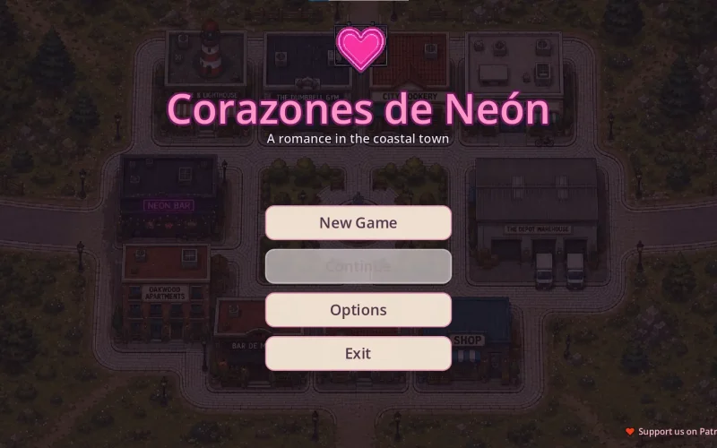 Corazones de Neón cover 1.0 – Godot adult game by ElmanchasXD free download