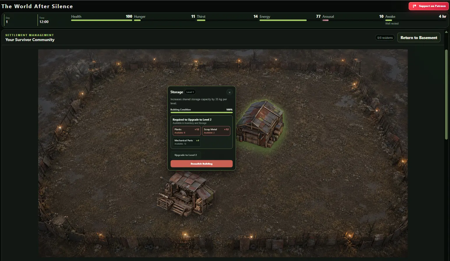 The World After Silence gameplay screenshot 7 (HTML adult game) by Silent Shelter Games – free download