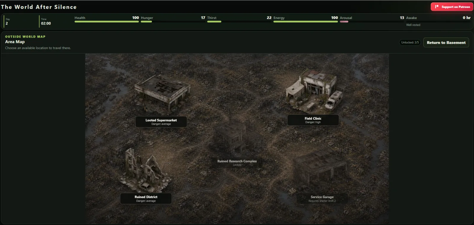 The World After Silence gameplay screenshot 9 (HTML adult game) by Silent Shelter Games – free download