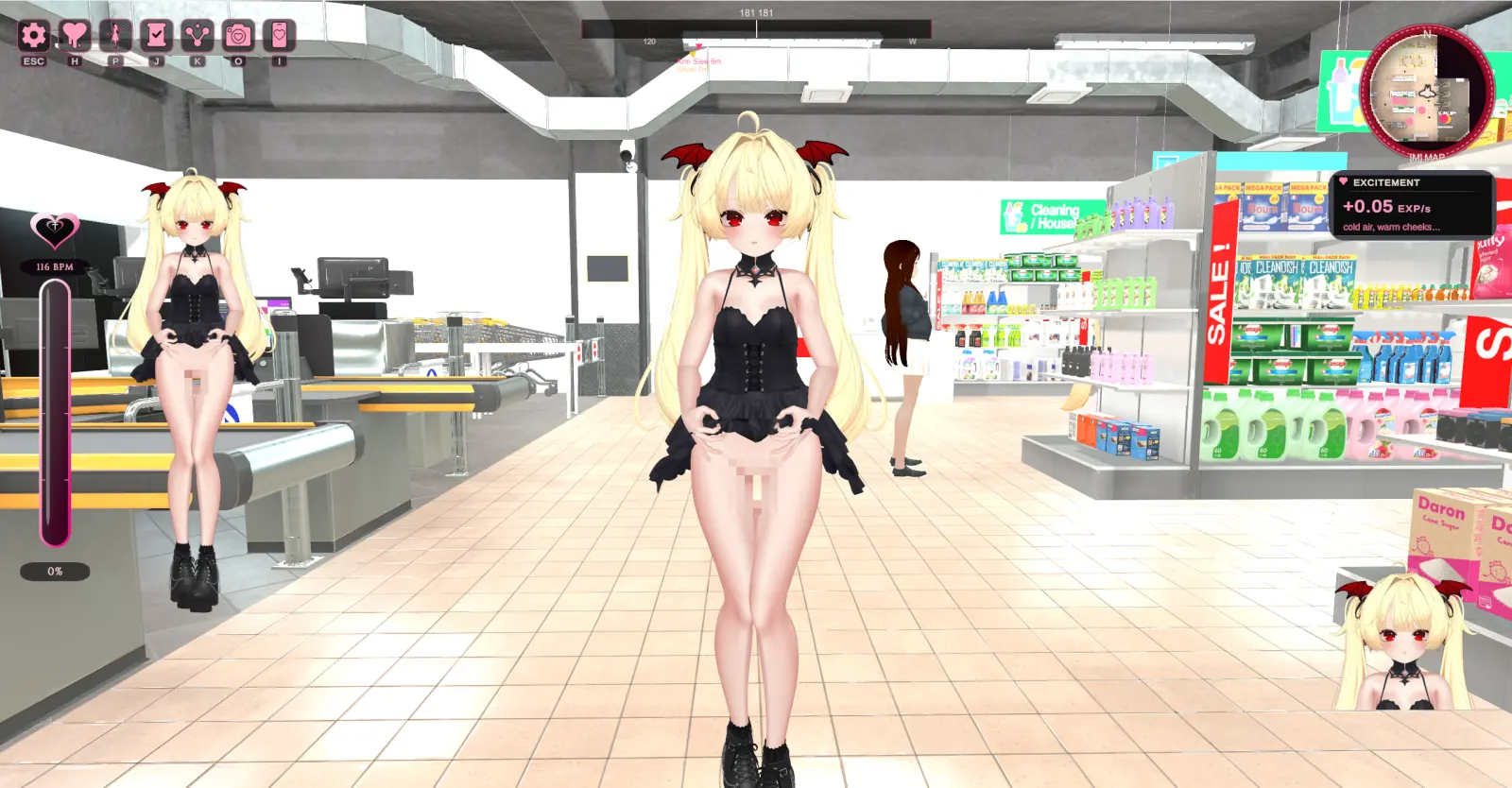 Vampi Flasher – The Vampire Queen’s Disgrace gameplay screenshot 1 (Unity adult game) by Tamto666 – free download