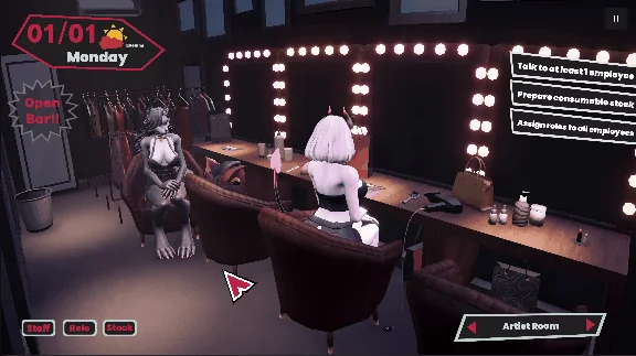Clubmaster & Naughty Tribe gameplay screenshot 2 (Ren'Py adult game) by RedChest Studio – free download
