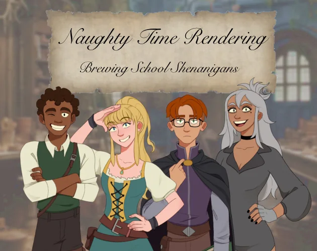 Naughty Time Rendering: Brewing School Shenanigans cover Demo – Ren'Py adult game by SLGallery free download