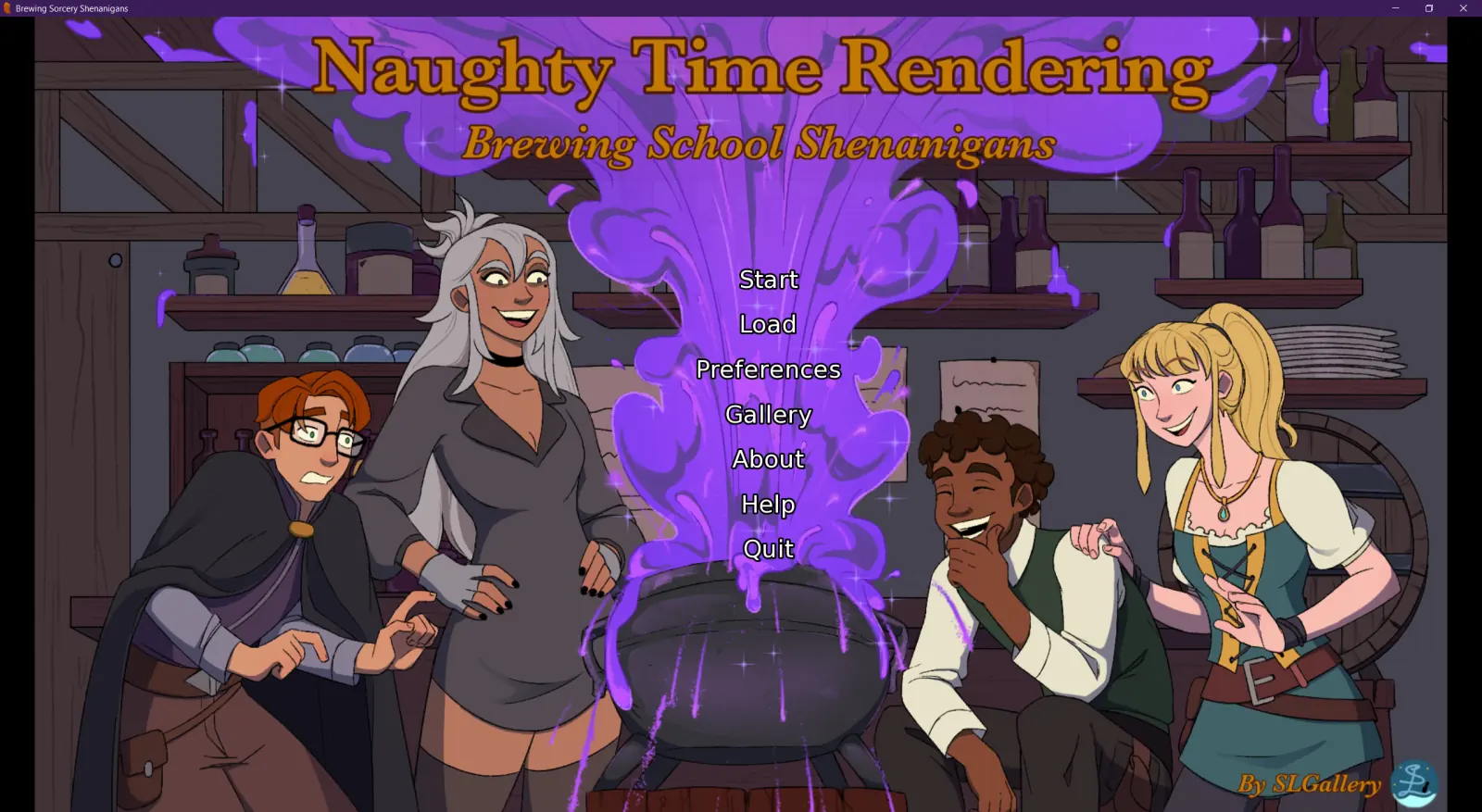Naughty Time Rendering: Brewing School Shenanigans gameplay screenshot 1 (Ren'Py adult game) by SLGallery – free download