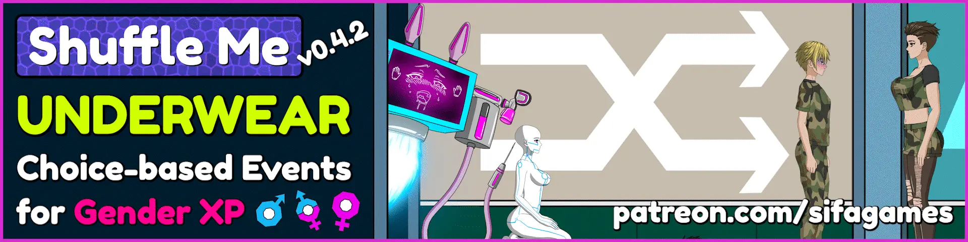 Shuffle Me cover 0.4.2 Public – Godot adult game by SifaGames free download