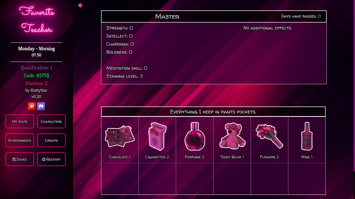 Favorite Teacher gameplay screenshot 9 (HTML adult game) by SluttyStar – free download