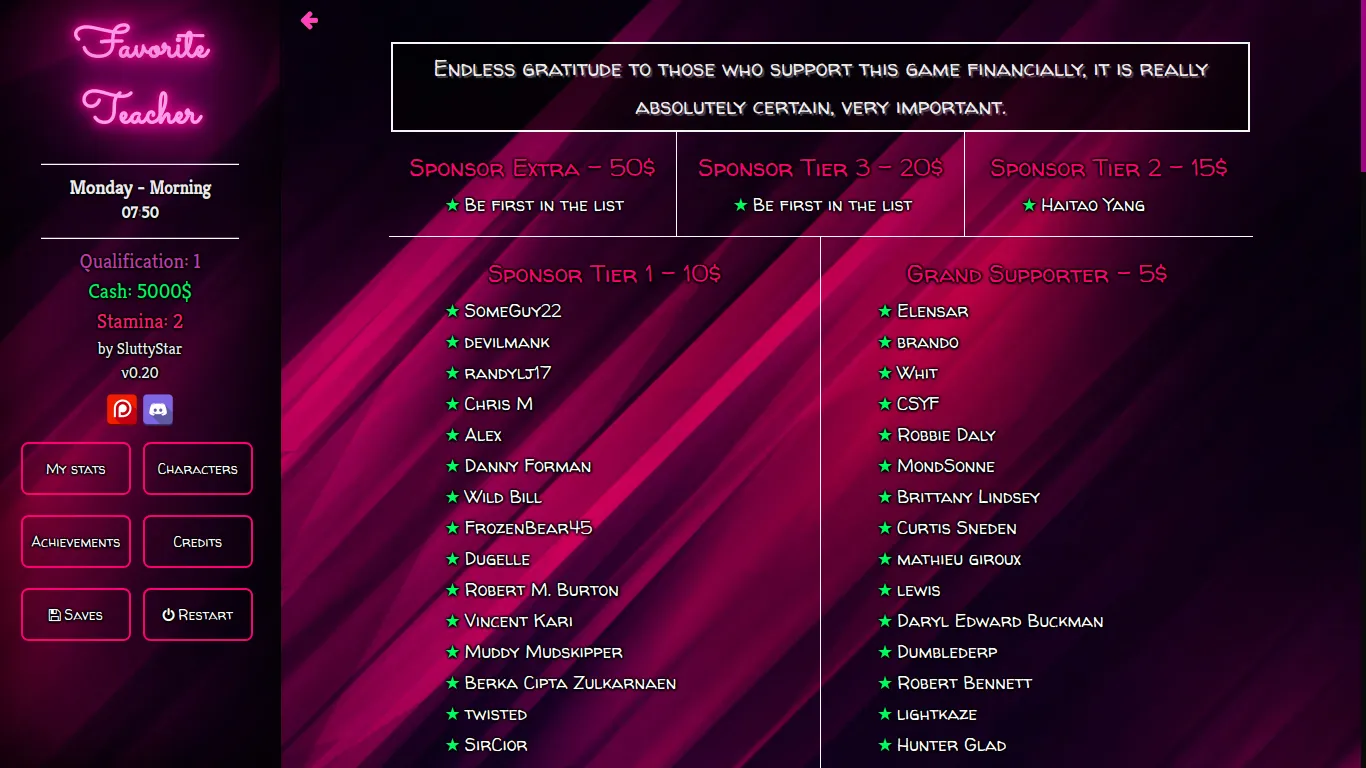 Favorite Teacher gameplay screenshot 12 (HTML adult game) by SluttyStar – free download