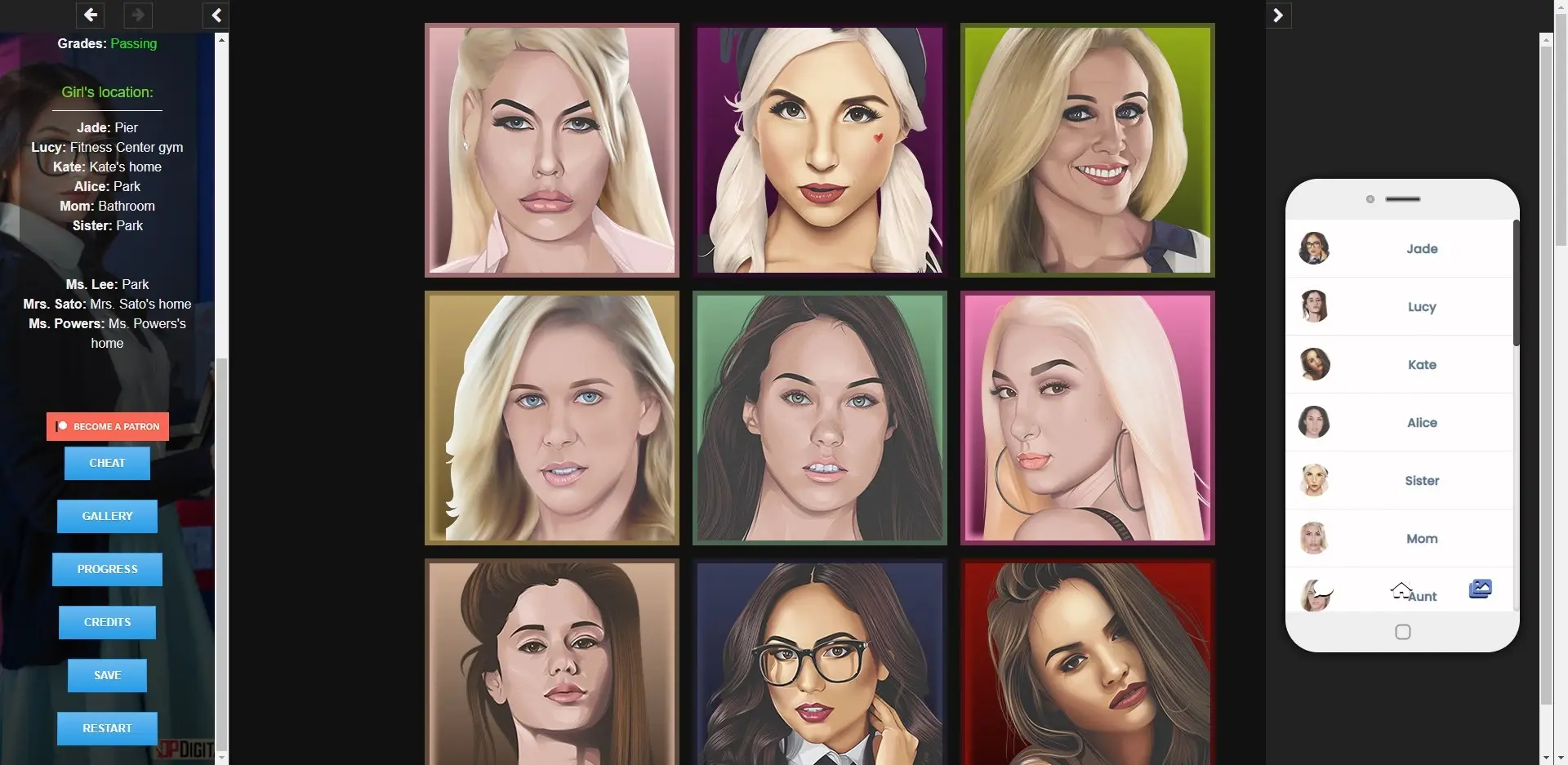 Become Someone gameplay screenshot 4 (HTML adult game) by Volen – free download