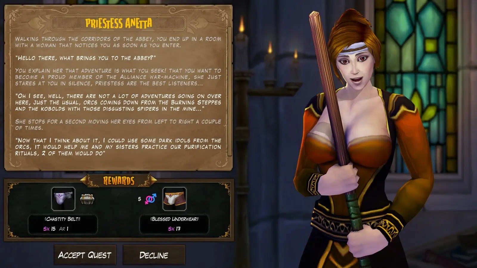Lust for Adventure gameplay screenshot 1 (Unity adult game) by Sonpih – free download
